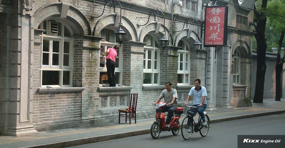 중국의 자전거와 전동차