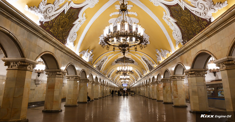 러시아 지하철 내부 모습